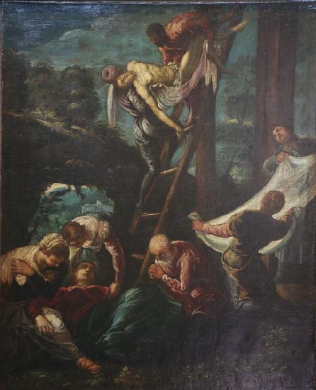 Jacopo Tintoretto The descent from the Cross France oil painting art